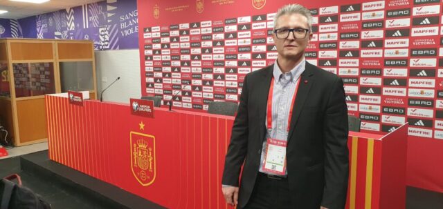 Sala de prensa del Estadio José Zorrilla de Valladolid En la Sala de prensa del Estadio José Zorrilla en Valladolid, antes de la rueda de prensa del partido de fútbol entre España y Bulgaria (partido clasificatorio para el mundial 2026).